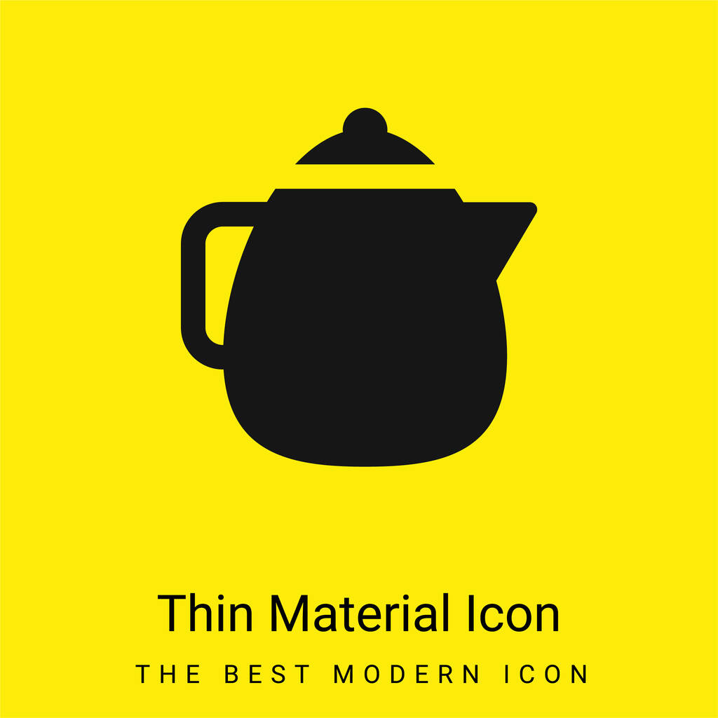 Великий чайник мінімальна яскраво-жовта піктограма матеріалу
 - Вектор, зображення