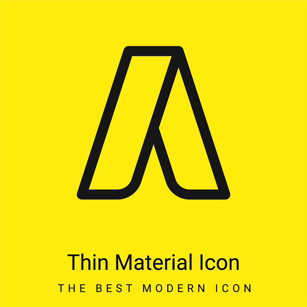 Adwords minimalna jasnożółta ikona materiału - Wektor, obraz