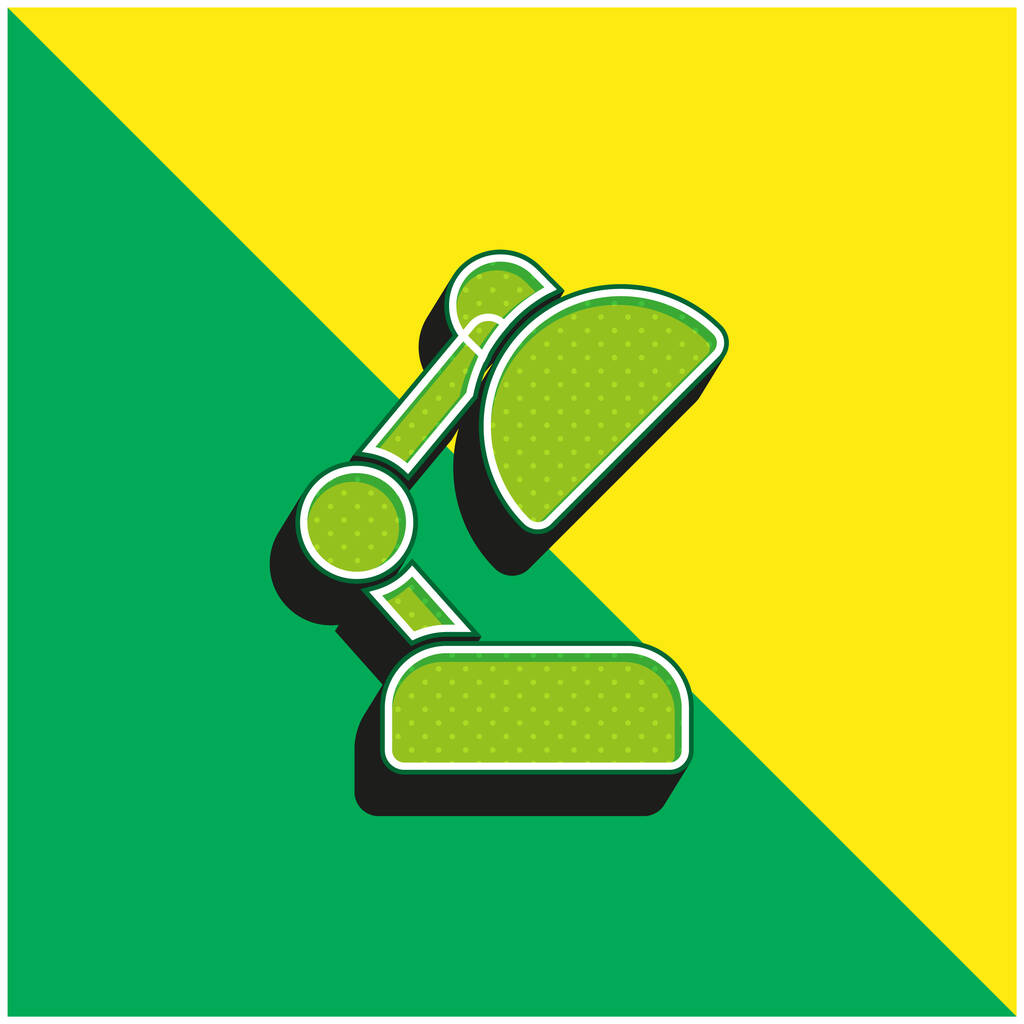 Einstellbare Lampe grün und gelb moderne 3D-Vektor-Symbol-Logo - Vektor, Bild
