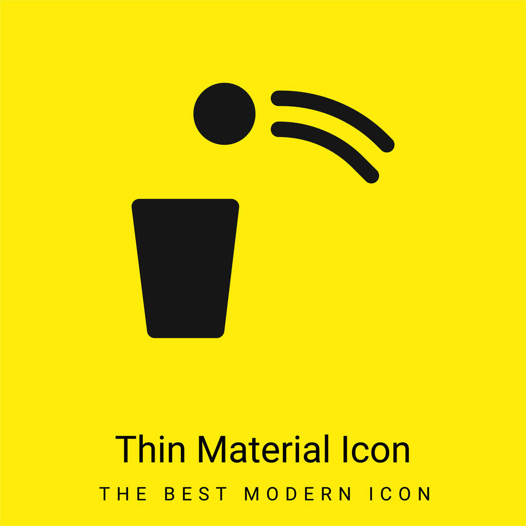 Bière Pong minimaliste jaune vif icône matérielle - Vecteur, image