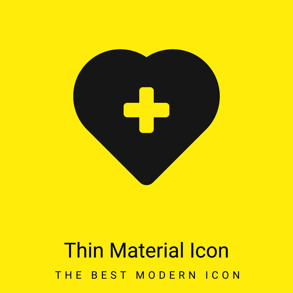 Añadir a favoritos mínimo icono de material amarillo brillante - Vector, imagen