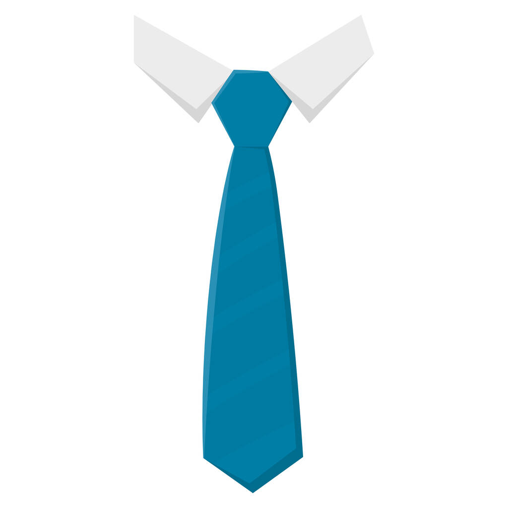Corbata aislada en el cuello de una camisa - Vector, imagen