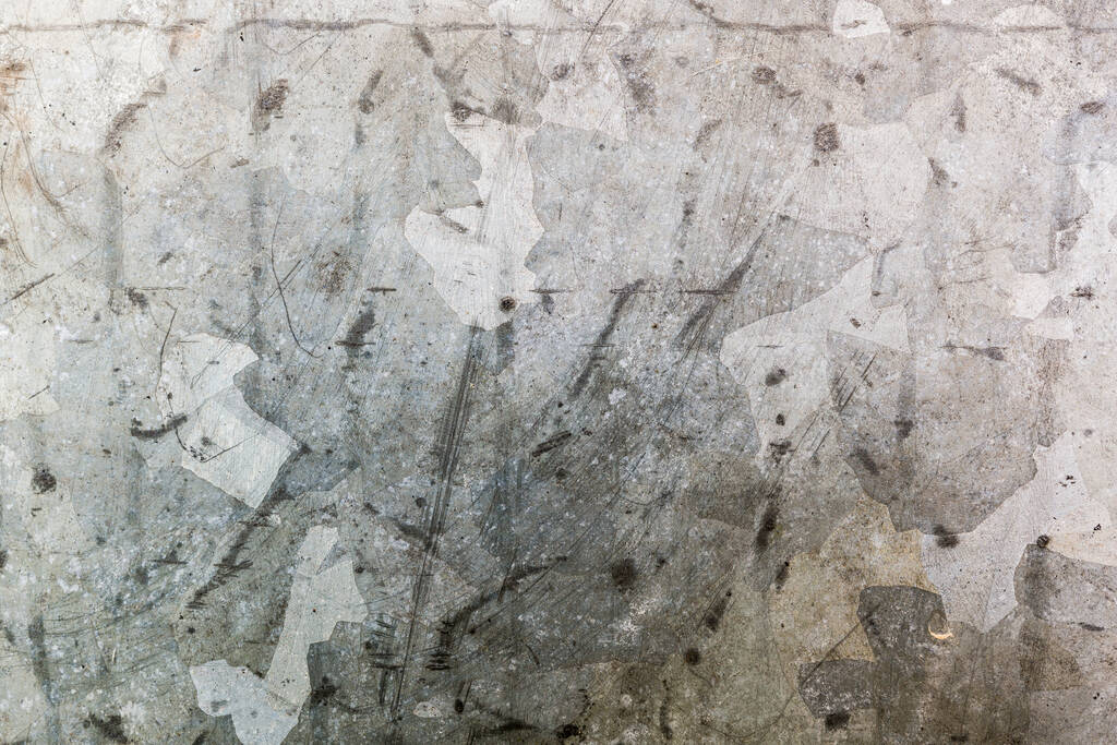 Old and damaged sheet metal coated with zinc, close up view - Foto, Imagen