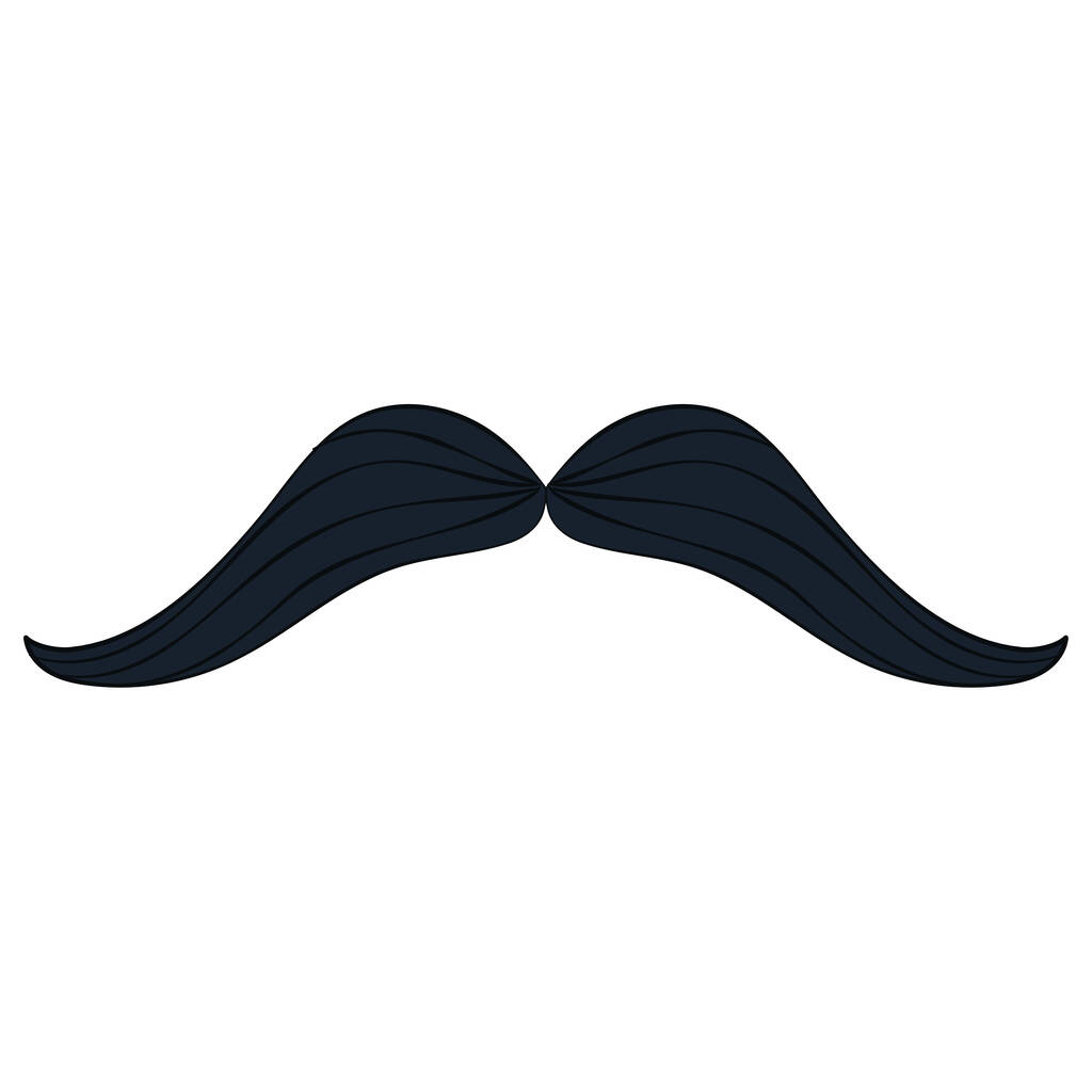 Isolated trendy hipster mustache sketch - Vector, Image