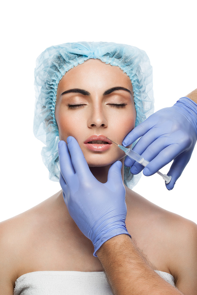 kosmetische Botox-Injektion für das hübsche Frauengesicht - Foto, Bild