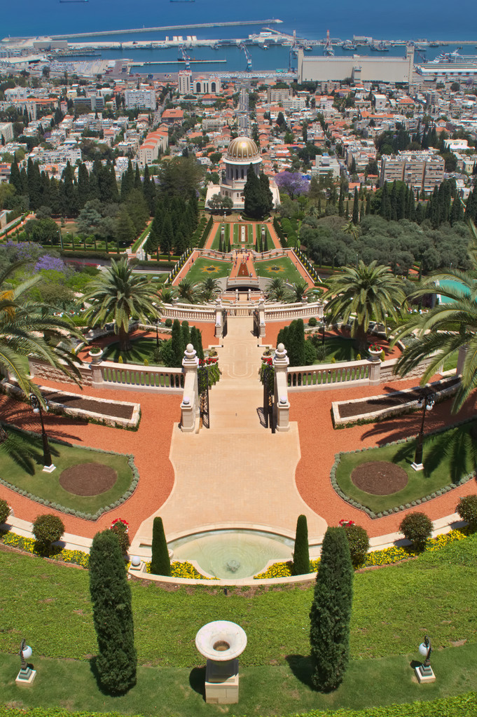 Jardins Bahai em Haifa Israel
 - Foto, Imagem