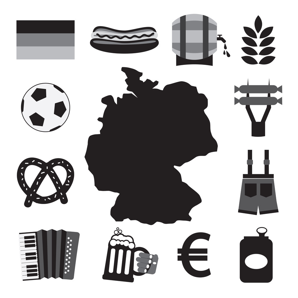Немецкие иконы векторной иллюстрации
 - Вектор,изображение