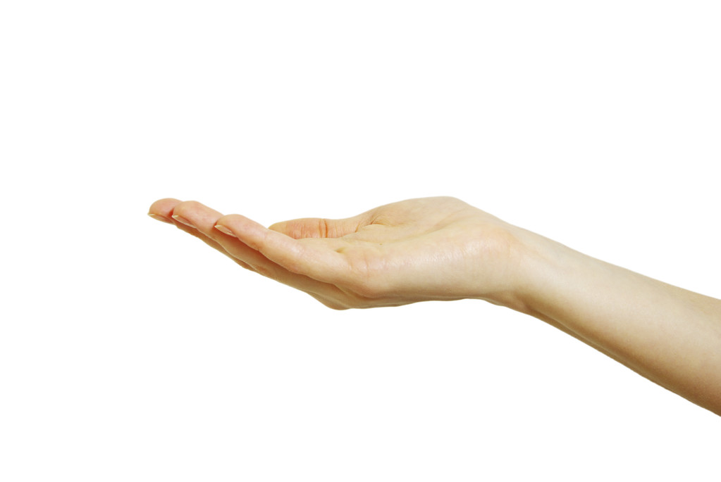 Рука на білому
 - Фото, зображення
