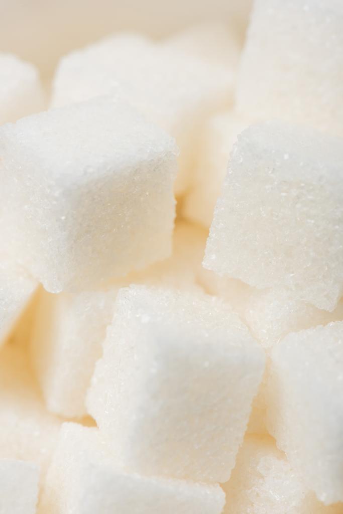 macro tiro de cubos de açúcar doce  - Foto, Imagem