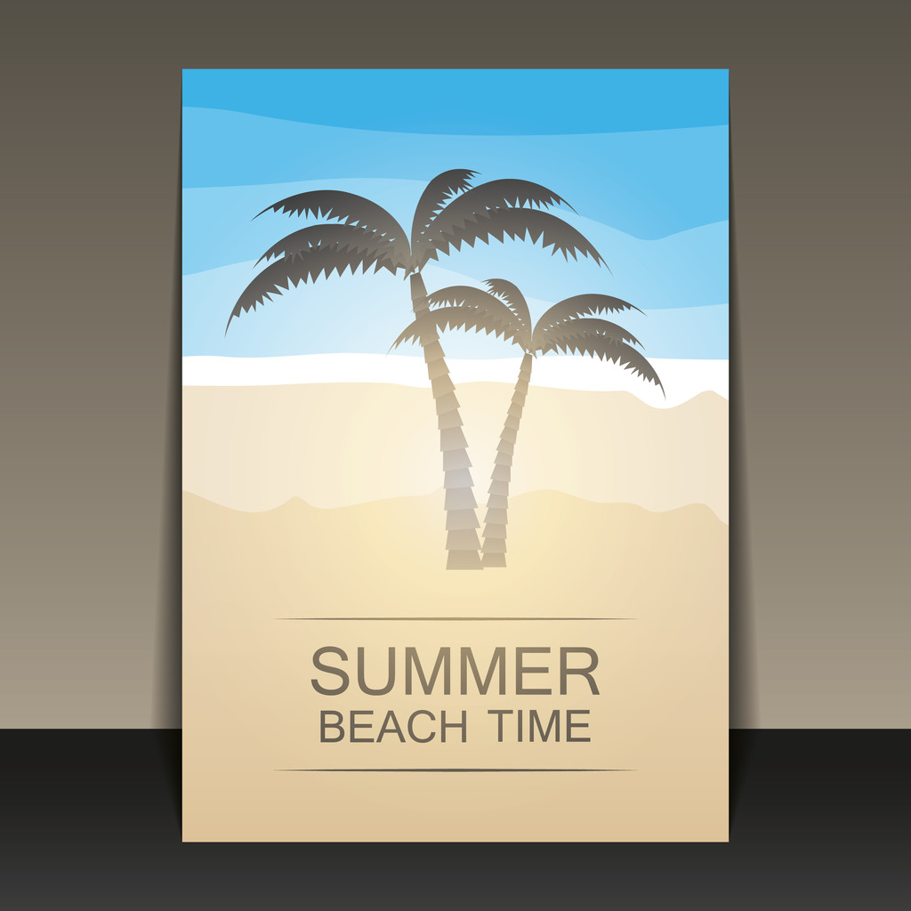Abstract Summer Party Card, Cover or Flyer Template - Vector, Image