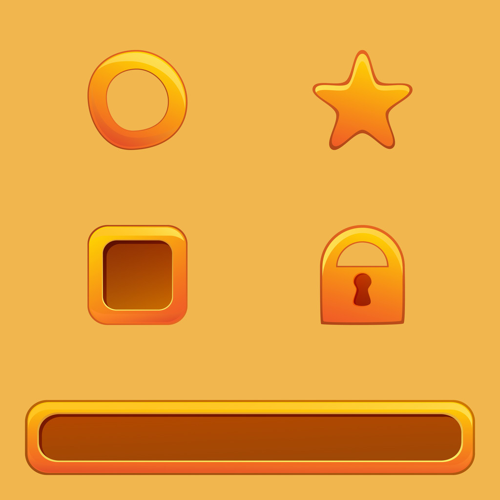 Mobile GUI kiiltävä elementtejä Ui Game
 - Vektori, kuva