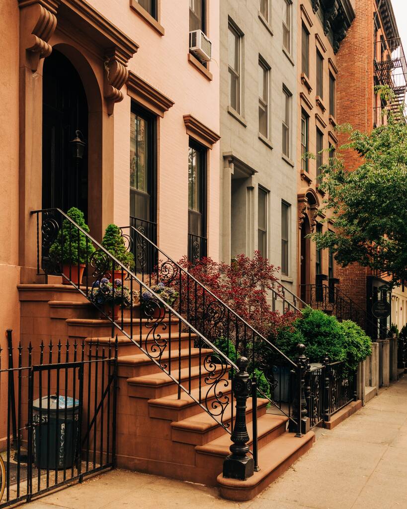 Brownstones nel quartiere di Gramercy Park, Manhattan, New York - Foto, immagini