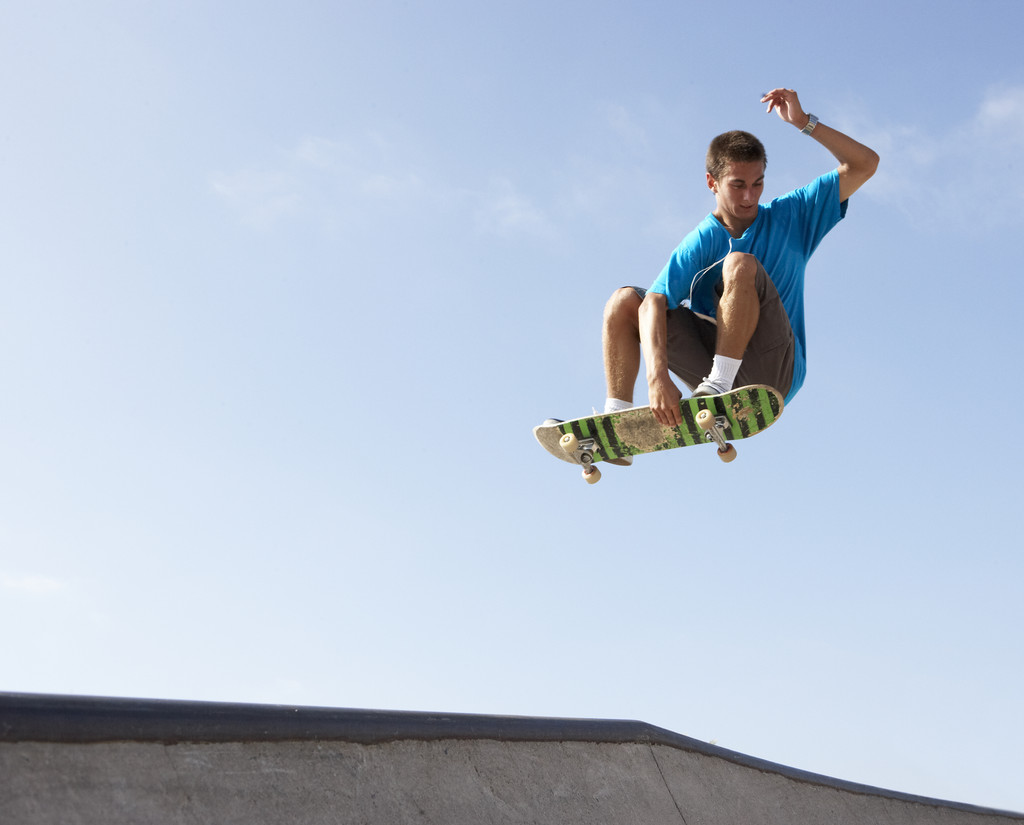 Teenage Boy In Skateboard Park - Photo, Image