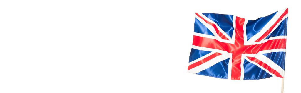 drapeau bleu du royaume uni avec croix rouge isolée sur blanc, bannière - Photo, image