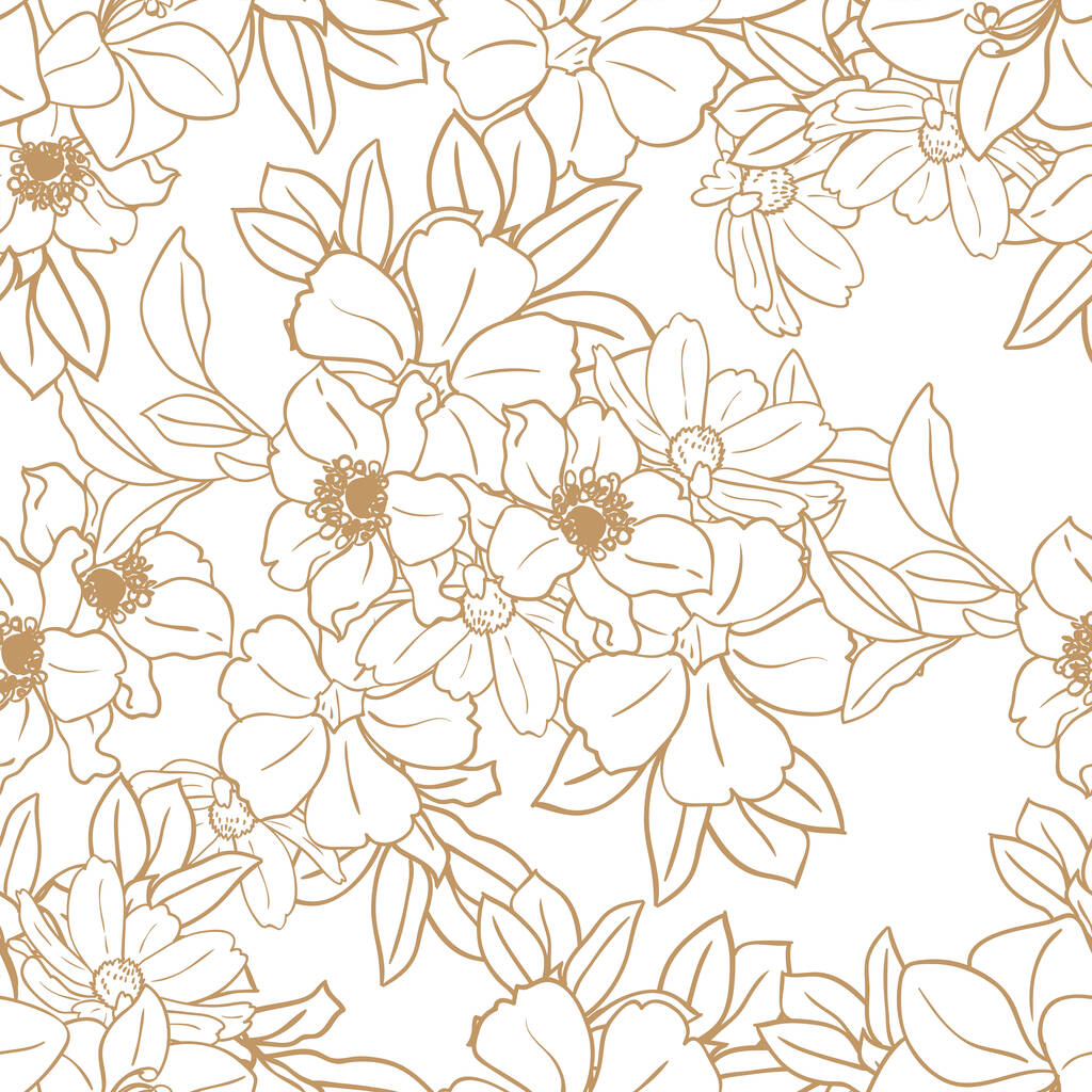 elegancia patrón sin costuras con elementos florales - Vector, imagen