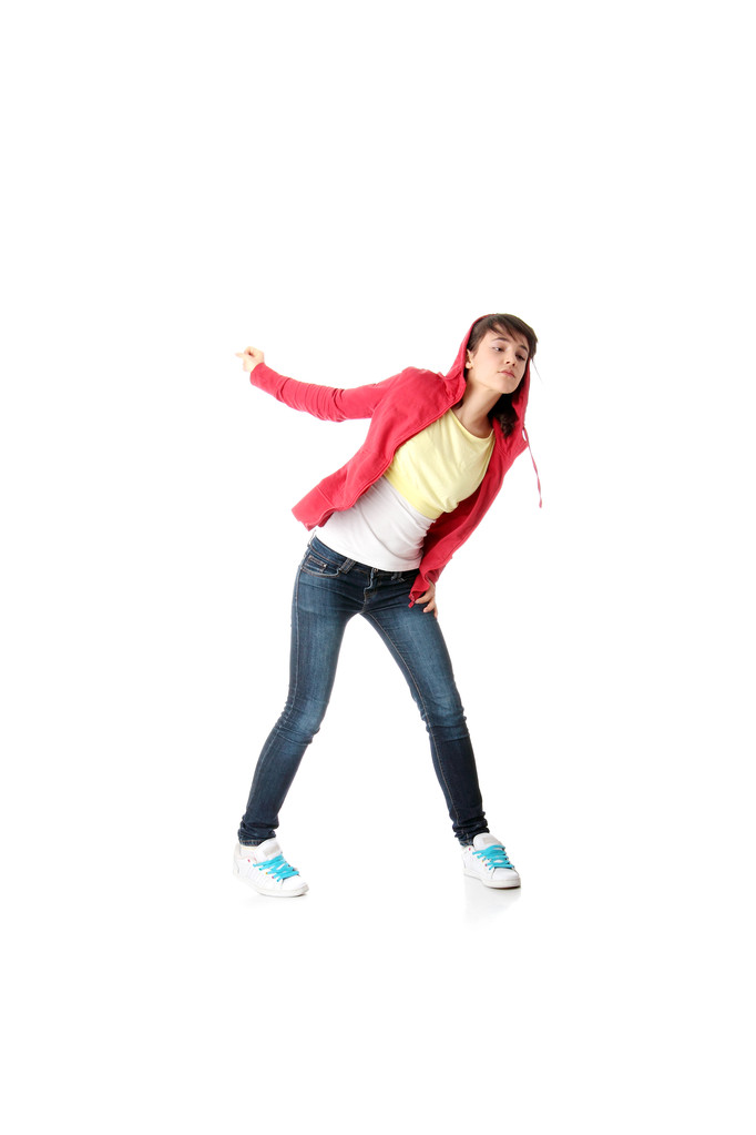 Молодий поп-танцюрист, ізольований на білому тлі
 - Фото, зображення