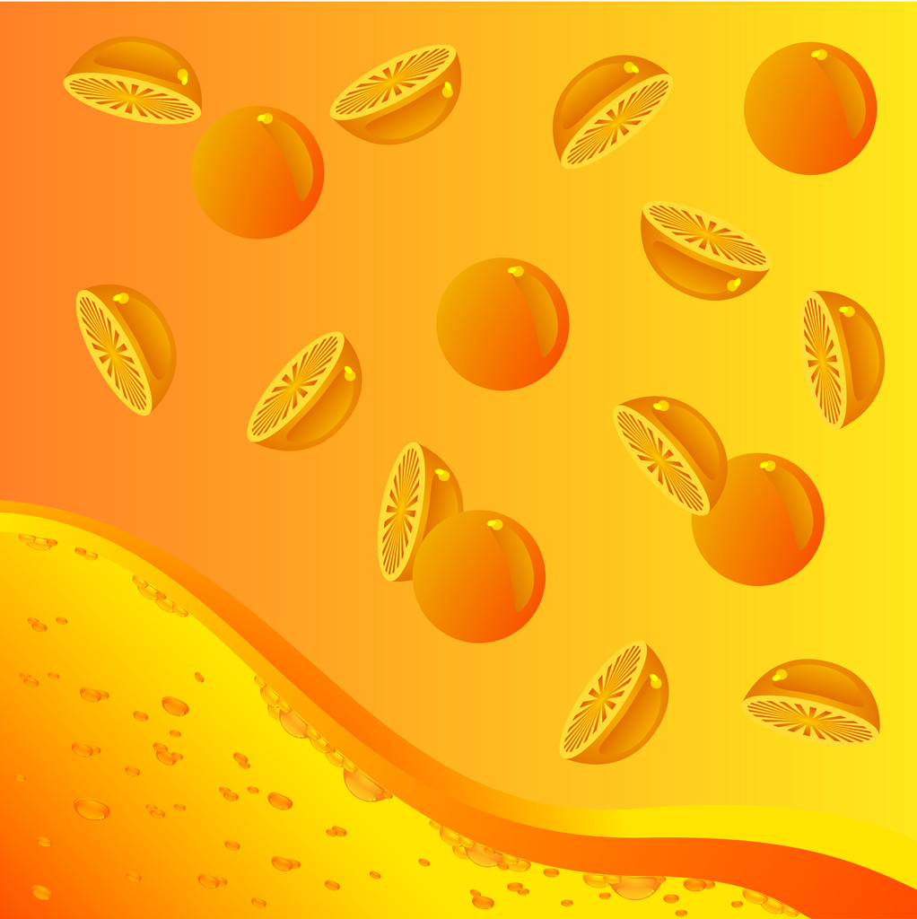 Citrus achtergrond - Vector, afbeelding