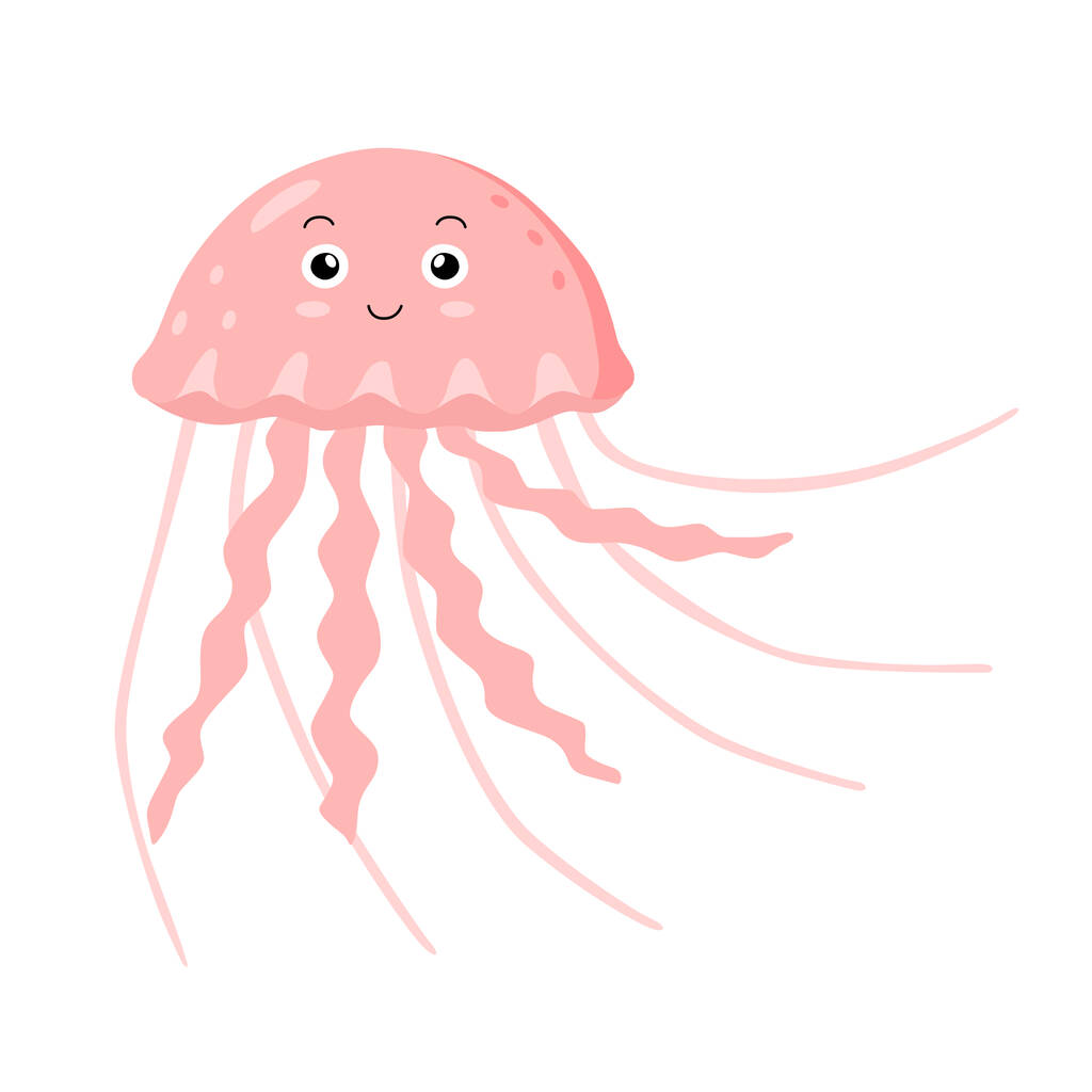 Linda medusa de dibujos animados - Vector, Imagen