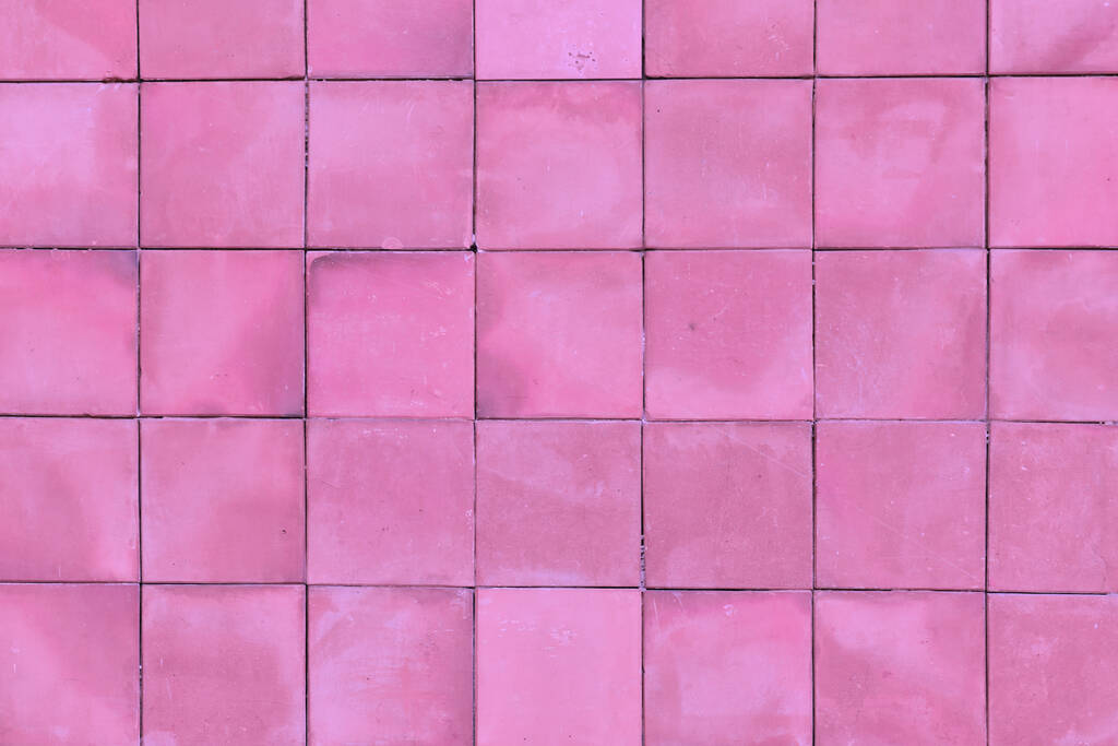 Fondo con pequeñas baldosas rectangulares rosadas - Foto, imagen