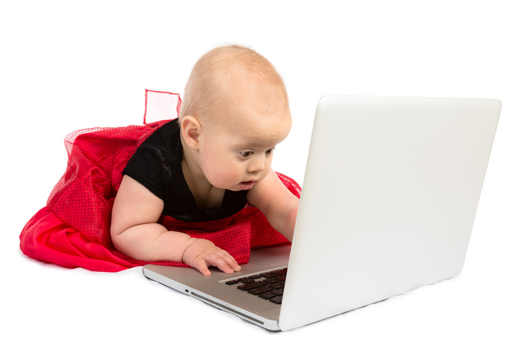 dziecko i laptopa - Zdjęcie, obraz