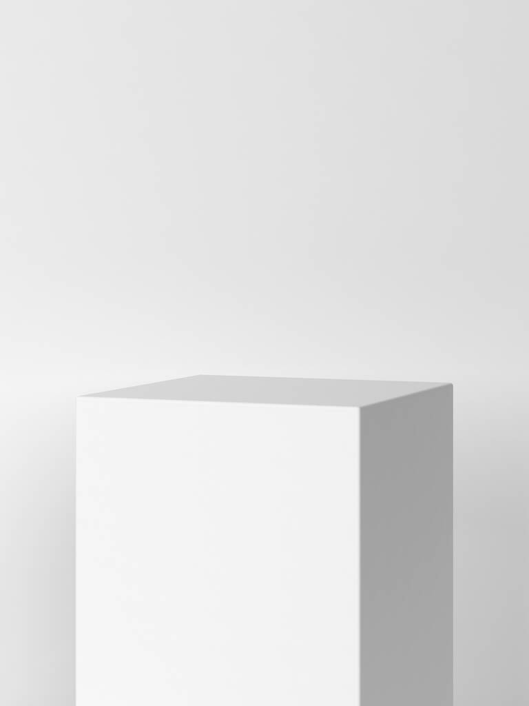 Jednoduché pódium jako vitrína pro výrobky. Minimální scéna. 3D ilustrace - Fotografie, Obrázek