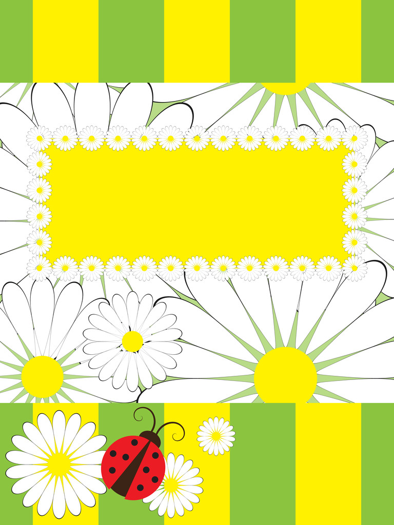 Greeting card with ladybird - Vector, Image
