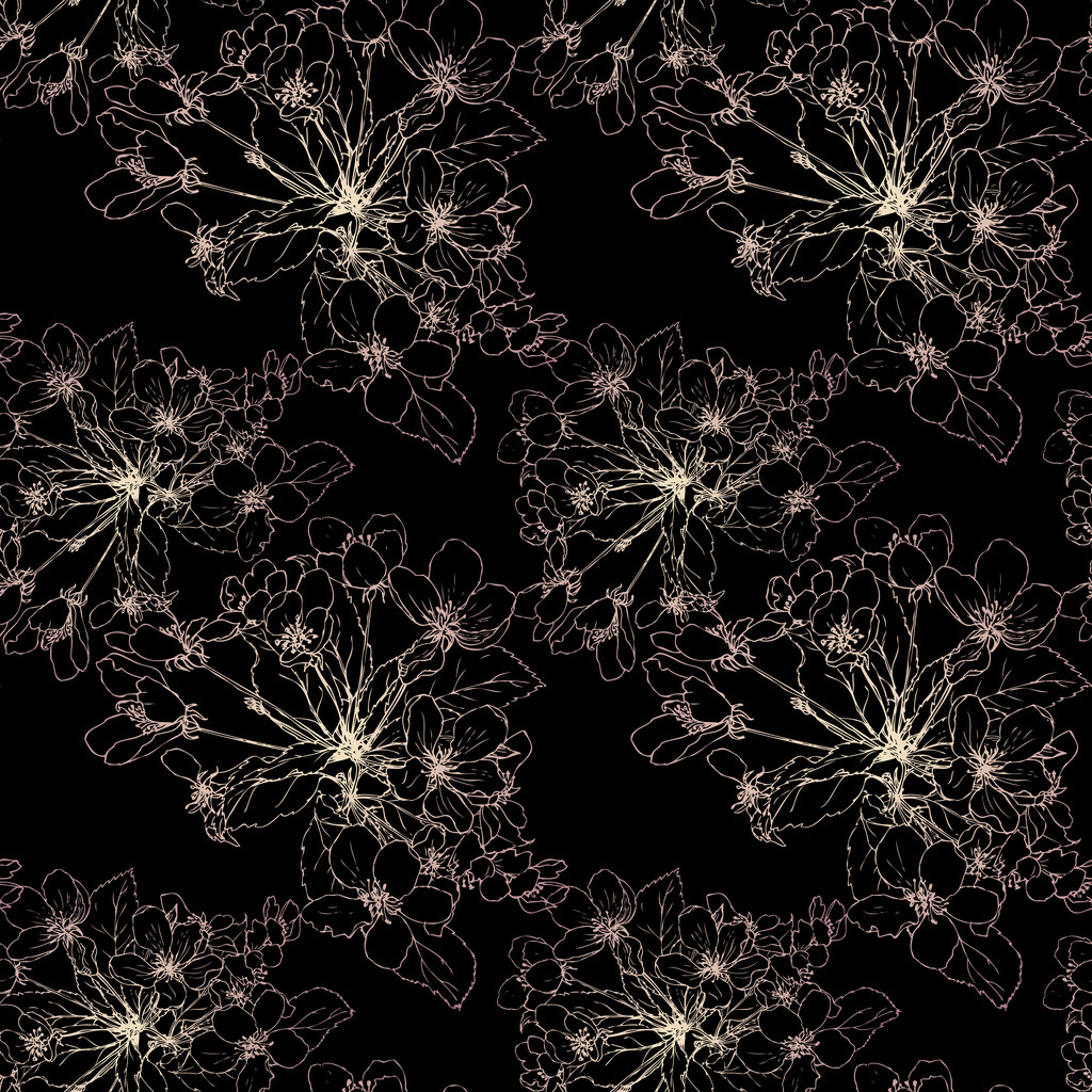 vektor varrat nélküli mintát a rajz virágok - Vektor, kép