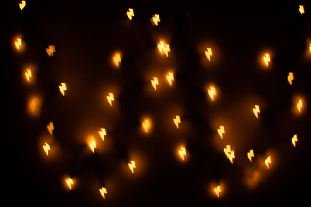 luzes de Natal em um fundo preto - Foto, Imagem