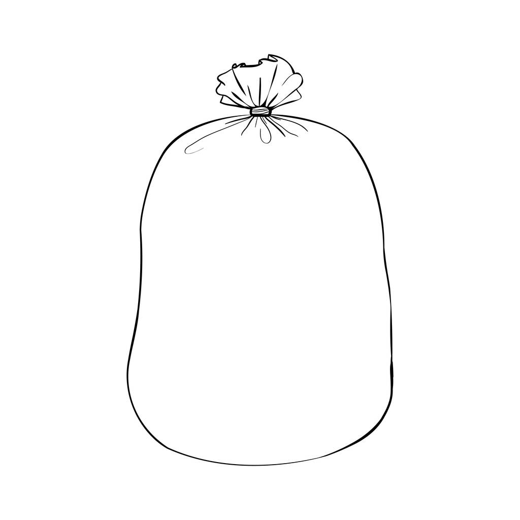 El vector de la bolsa de lona. bolsa de lona. Ilustración de una bolsa de lona sobre un fondo blanco - Vector, Imagen