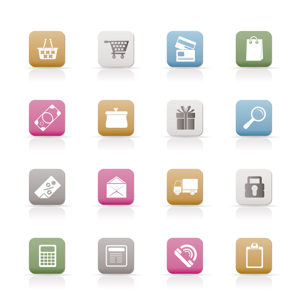 Iconos de tienda online
 - Vector, imagen