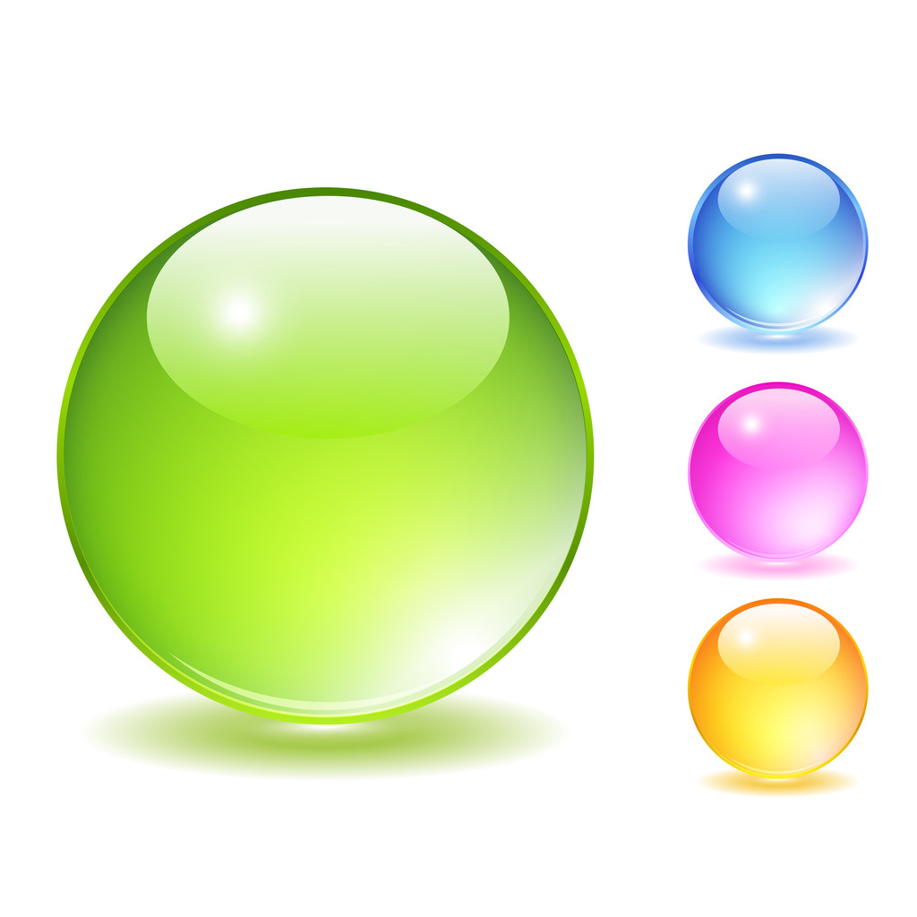 Glazen bollen - Vector, afbeelding