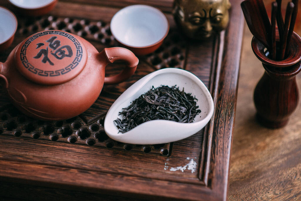 Perinteinen kiinalainen oolong teetä seremonia prosessi lähikuva
 - Valokuva, kuva