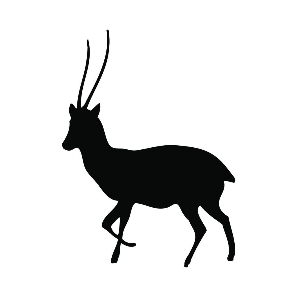 Чёрный силуэт оленя
 - Вектор,изображение