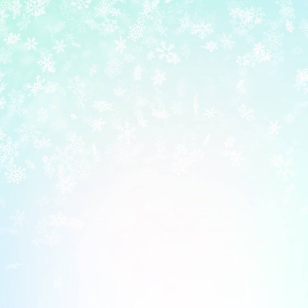 雪の結晶で抽象的なクリスマスの背景 - ベクター画像
