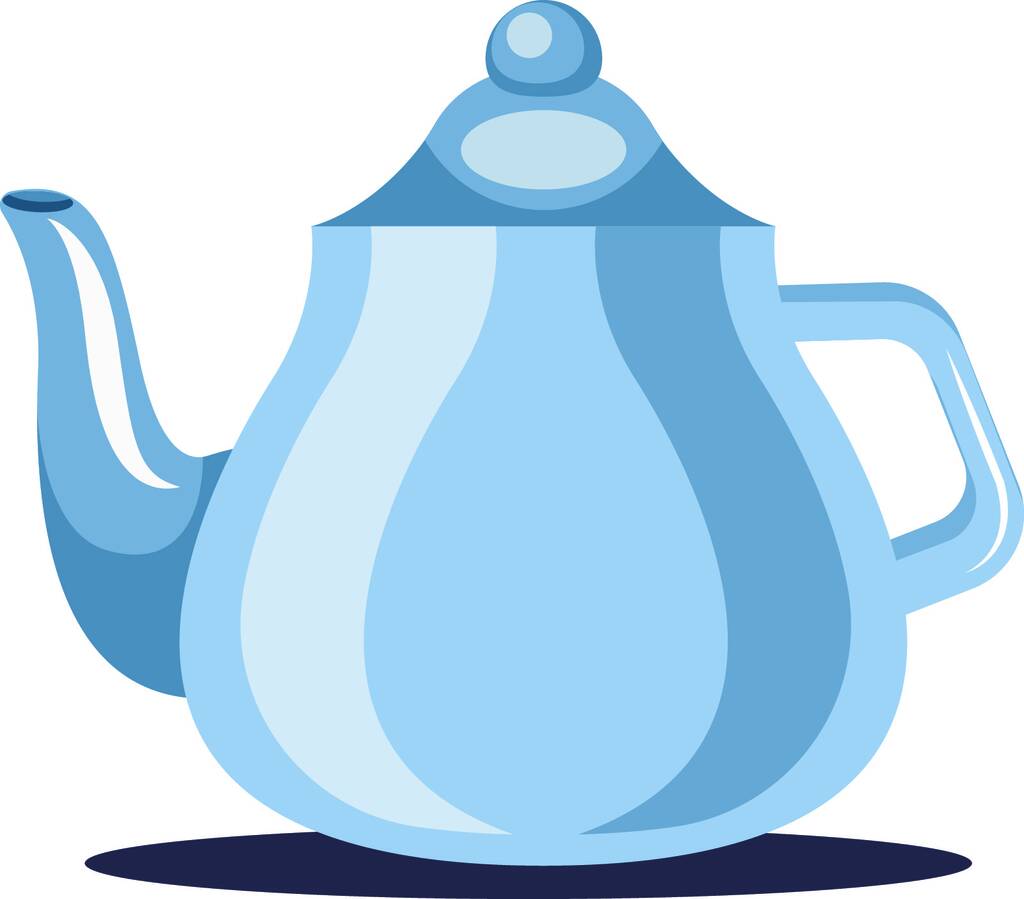 茶釜のアイコン。ウェブデザインのためのティーポットベクトルのアイコンの簡単なイラスト - ベクター画像