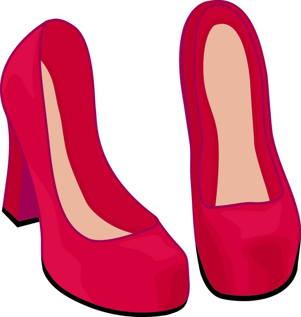 Red Shoes ilustração vetorial isolado em um fundo branco
 - Vetor, Imagem