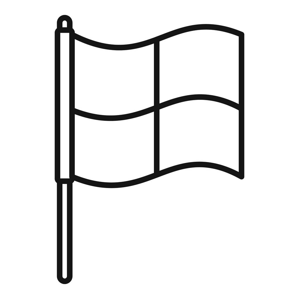 Esquina icono bandera contorno vector. Balón de fútbol - Vector, imagen