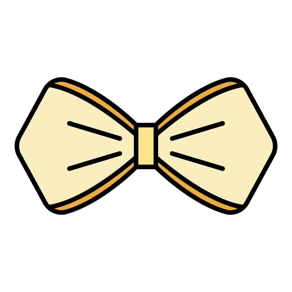 Bow tie pictogram kleur omtrek vector - Vector, afbeelding