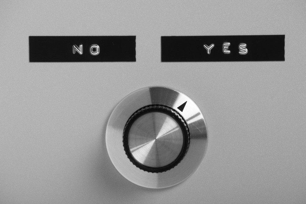 Ja of Nee controleschakelaar - Foto, afbeelding
