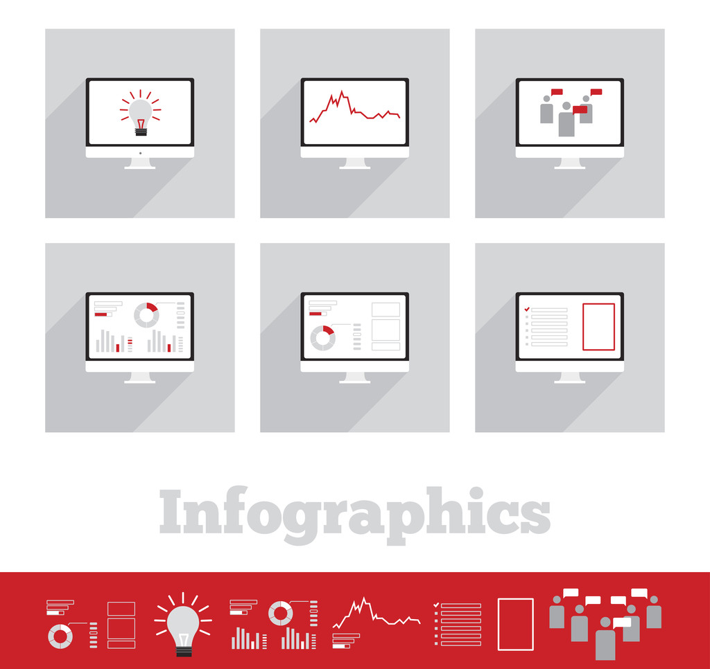 Иллюстрация информационно-графического элемента бизнеса
 - Вектор,изображение
