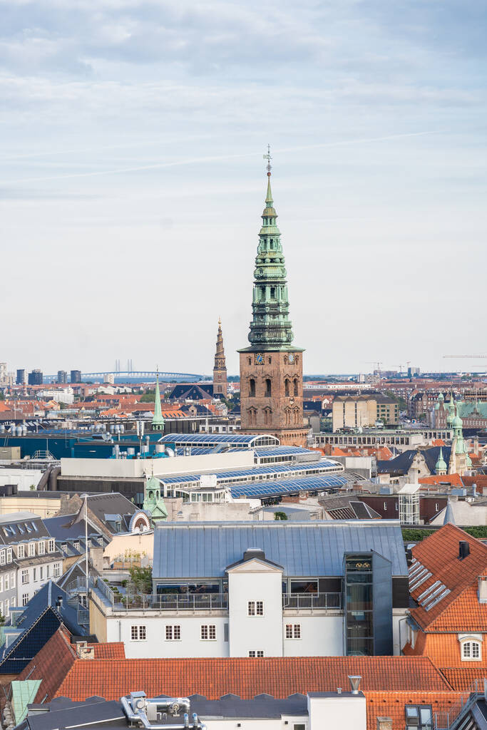 Függőleges felvétel Koppenhága városképéről, Dánia - Fotó, kép