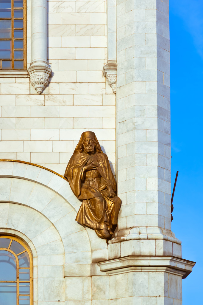 ロシアのモスクワに救世主キリストの教会の彫刻します。 - 写真・画像