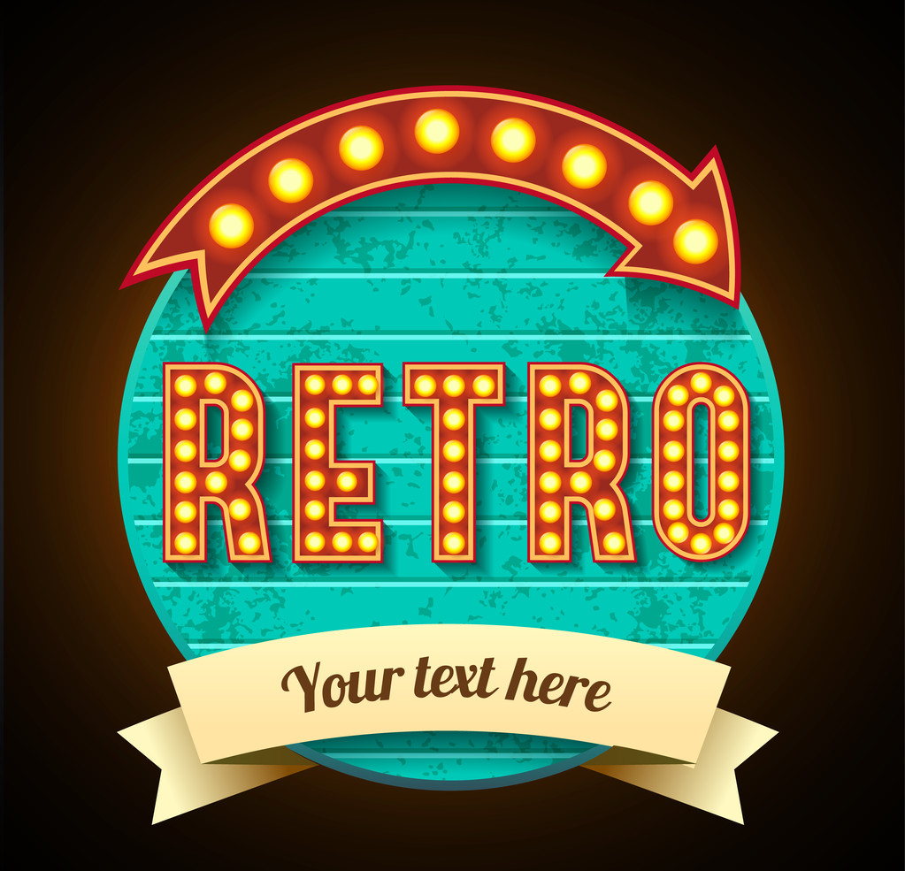 Retro motel sign - Vector, Image