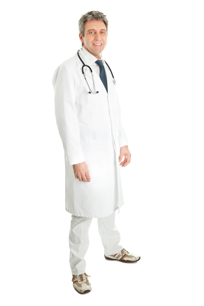 lachende arts man met stethoscoop - Foto, afbeelding