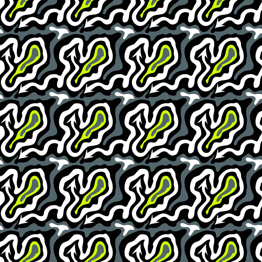 geometrisch abstract naadloos patroon in graffiti stijl voor uw ontwerp - Vector, afbeelding