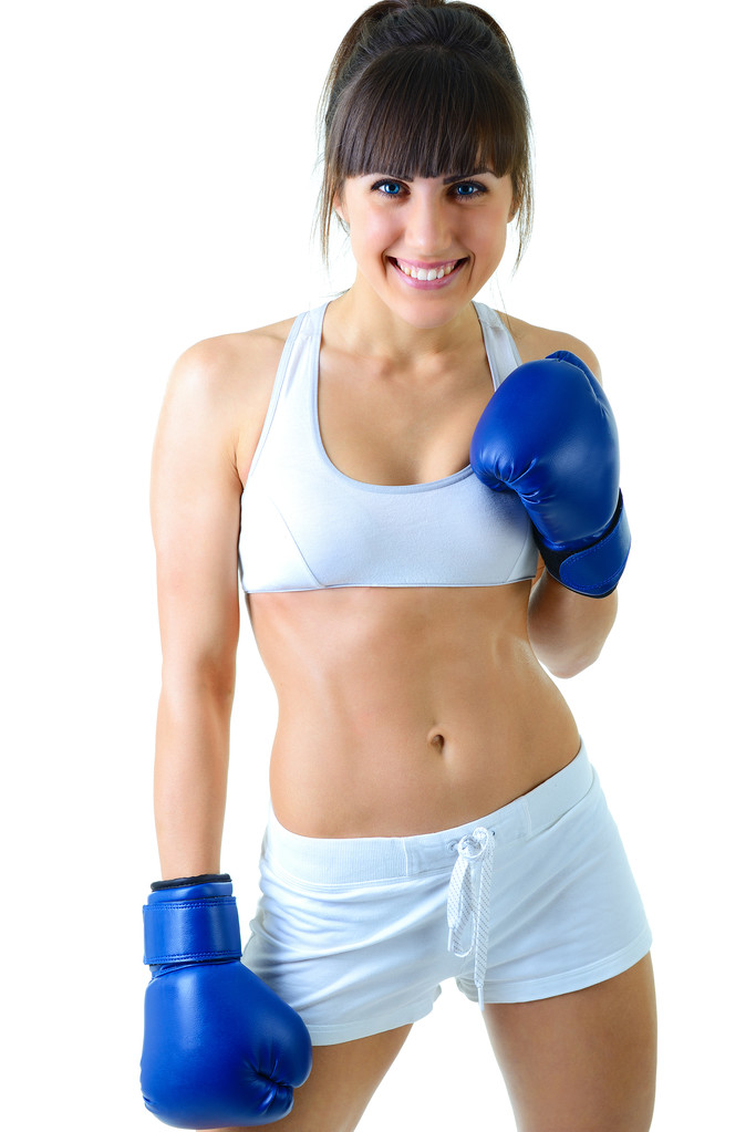 Женщина в боксерских перчатках - Фото, изображение