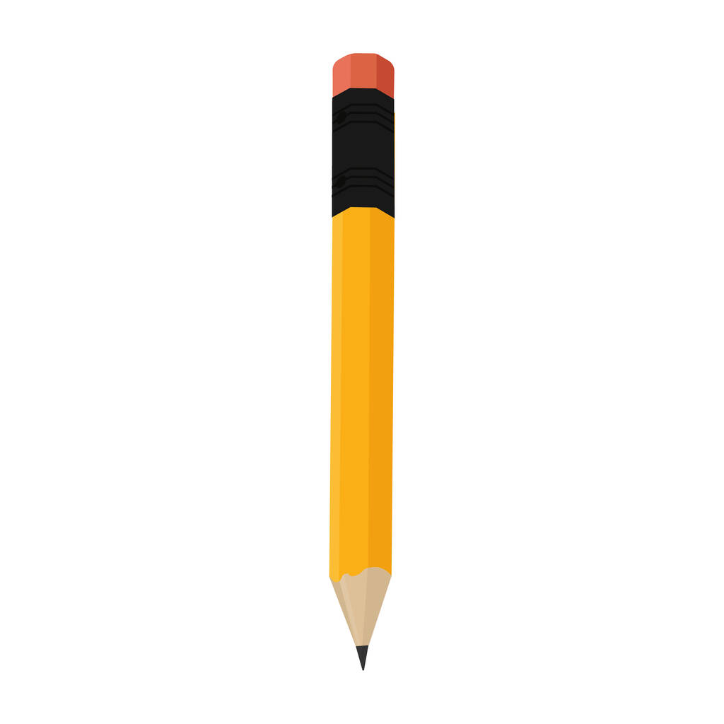 Ołówek napisać ikonę rastrową. Odizolowany na białym tle. Widok izometryczny - Zdjęcie, obraz