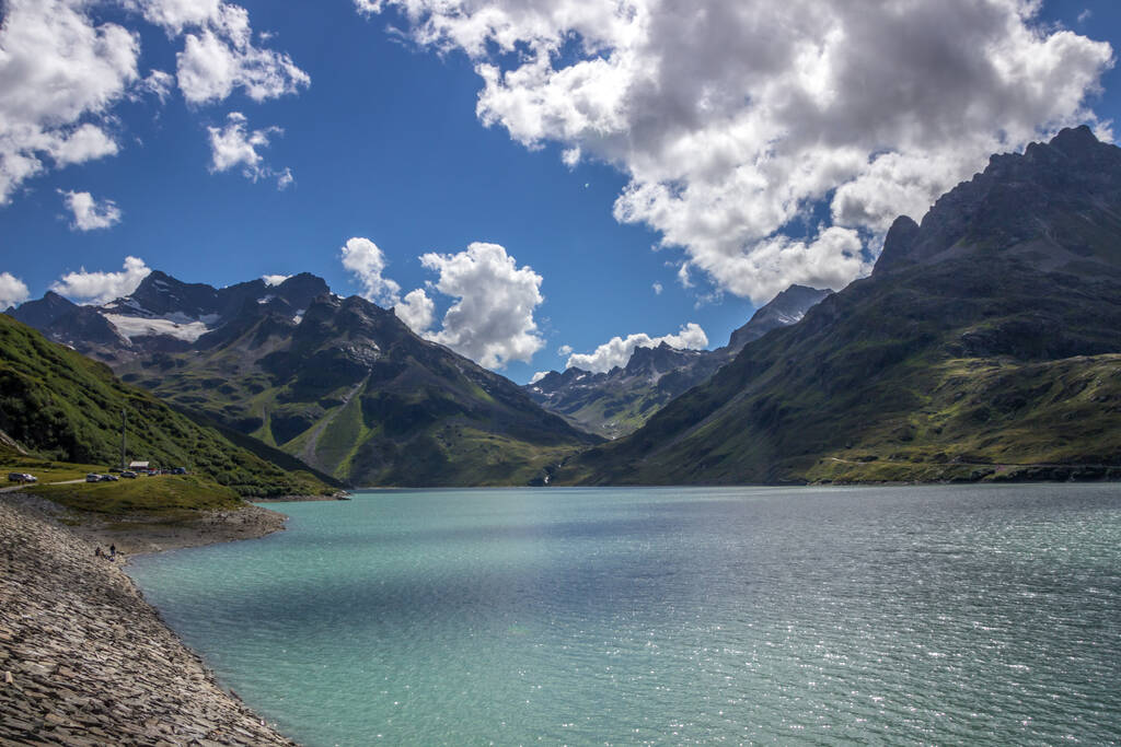Lago montano Silvretta in Austria nelle Alpi - Foto, immagini