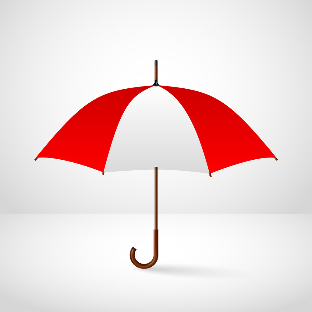 paraguas abierto elegante clásico
 - Vector, Imagen