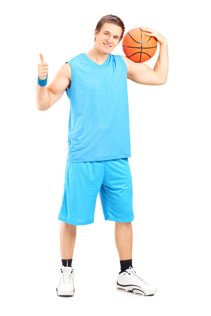 Jugador de baloncesto dando pulgar hacia arriba
 - Foto, imagen